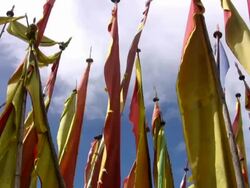Prayer Flags - Bhutan Series Stock Footage