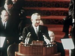 LBJ Inauguration Stock Footage