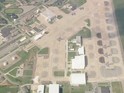 WS AERIAL ZI View of Altus Air force Base / Oklahoma, United States Stock Footage