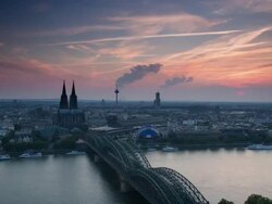TIME LAPSE: Cologne Skyline Stock Footage