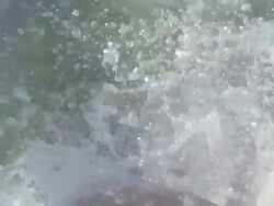 HD SLOW MOTION: Running Into The Sea Stock Footage