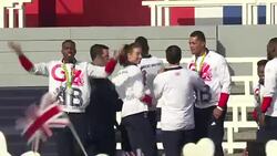 CLEAN : Britain's Olympic athletes receive London homecoming News Clip
