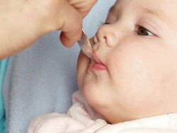 Cute baby in slow motion Stock Footage