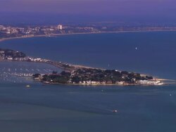 AERIAL, Sandbanks, Dorset, England Stock Footage