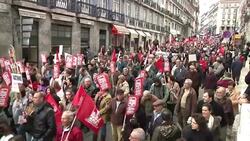 Thousands heed union's call for protest against austerity cuts Instructional Video