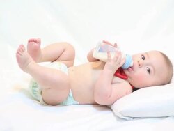 bottle baby Stock Footage