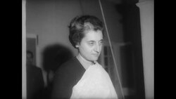 Vice President Hubert Humphrey Meets with Indira Gandhi in India Stock Footage