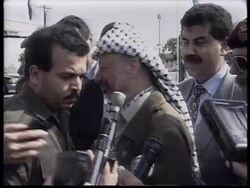 GAZA STRIP: YASSER ARAFAT' S REACTION TO NETANYAHU SPEECH News Clip