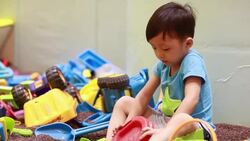Cute children playing in the playground Stock Footage