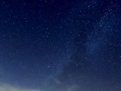 WS T/L PAN View of sky at night / Joshua Tree National Park, CA, United States  Stock Footage