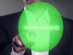 Businessman pressing virtual "download" button Stock Footage