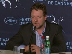 INTERVIEW: Russell Crowe on making historical fiction at the Robin Hood Press Conference: Cannes Film Festival 2010 at Cannes . (Footage by WireImage Video/GettyImages) Stock Footage
