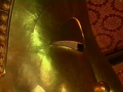 Pull Back Shot Reclining Buddha Bangkok Thailand Stock Footage