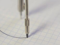 Drawing a cricle Stock Footage