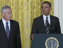 Obama nominates Hagel, Brennan Stock Footage