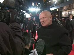 Steven Berkoff at The Girl With The Dragon Tattoo: World Premiere at Odeon Leicester Square on December 12, 2011 in London, England (Footage by WireImage Video/Getty Images) Stock Footage