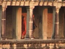Walking Monks Stock Footage