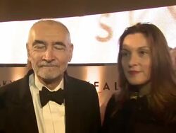 INTERVIEW: Michael G. Wilson, Barbara Broccoli on their motivation to make the film at 'Skyfall' Royal World Premiere at Royal Albert Hall on October 23, 2012 in London, England (Footage by WireImage Video/Getty Images) Stock Footage