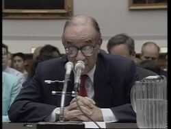 USA: ALAN GREENSPAN FEDERAL RESERVE BANK CHAIRMAN CONFERENCE News Clip