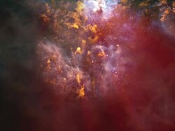 WS View of vast space of colorful galaxy filled with celestial bodies, stars and lights / Montreal, Quebec, Canada Stock Footage