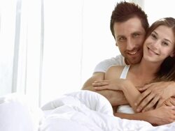 HD: Loving Couple In Bedroom Stock Footage