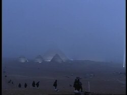 EGYPT: GIZA: MILLENNIUM: SUNRISE OVER PYRAMIDS (12) News Clip