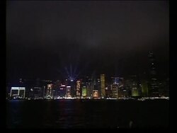 Laser technology brings Hong Kong's skyline alive each night News Clip