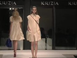 Animal prints and leather pant suits on the catwalk for Krizia News Clip
