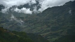 terraced rice field in Sapa, Vietnam Stock Footage