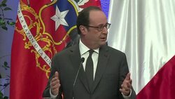 VOICED : Hollande arremete contra el proteccionismo en visita a Chile News Clip