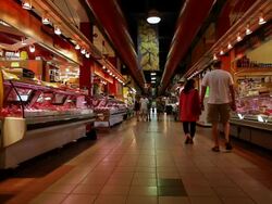 MS People shopping in Atwater Market / Montreal, Quebec, Canada / Montreal, Quebec, Canada Stock Footage