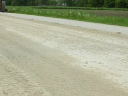 Grader Smoothing Gravel Road Stock Footage