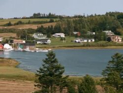 Prince Edward Island Fishing Village Stock Footage