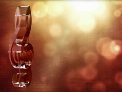 Glassy Musical Symbol Spin Background Loop - Deep orange HD Stock Footage