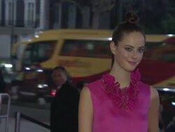 Kaya Scodelario at David Bowie Is... Exhibition VIP Private Viewing at Victoria & Albert Museum on March 20, 2013 in London, England. Stock Footage