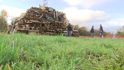 Preparations for Guy Fawkes night. News Clip