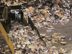 Recycle, recycling, landfill, garbage, environment, waste, dump, trash Stock Footage