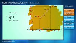 Coordinate Geometry: Section Formula and Midpoint Formula Instructional Video