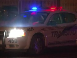MS Shot of Police van on streets AUDIO / Ciudad Juarez, Juarez, Mexico Stock Footage