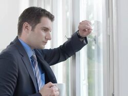 HD: Worried Businessman Stock Footage