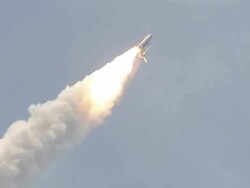 Space Shuttle Atlantis launches on Hubble Repair Mission STS-125 Stock Footage