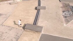Skateboarder at Skatepark Stock Footage
