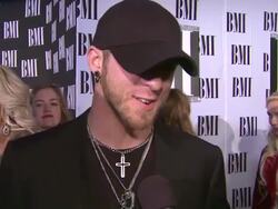 INTERVIEW: Brantley Gilbert on BMI, on Tom Hall, on the momentum of country music. at 60th Annual BMI Country Awards on 10/30/2012 in Nashville, TN.(Footage by WireImage Video/Getty Images Entertainment Video) Stock Footage
