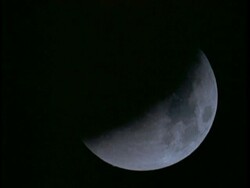 CU Moon or lunar eclipse Stock Footage