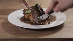 Eating ribs Stock Footage