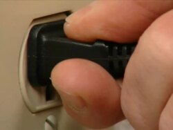 AC Plug Into Outlet (US) Stock Footage