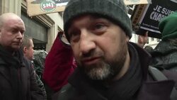 Minute of silence for victims of Charlie Hebdo attack held at scene of shooting News Clip