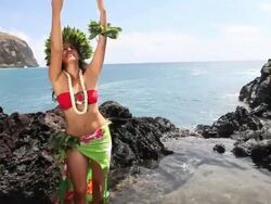 Rapa Nui Woman Dancing Stock Footage