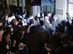 Selena Gomez outside BBC Radio One at the Celebrity Sightings in London with Selena Gomez at London England. (Footage by WireImage Video/GettyImages) Stock Footage