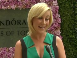 INTERVIEW - Kellie Pickler at PANDORA Hearts Of Today Honoree Luncheon Stock Footage